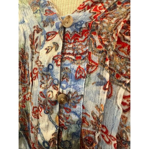 A.N.A. BLOUSE TOP 3/4 SLEEVE MANDALA DESIGN WOMENS PLUS SIZE XXL - Picture 4 of 8